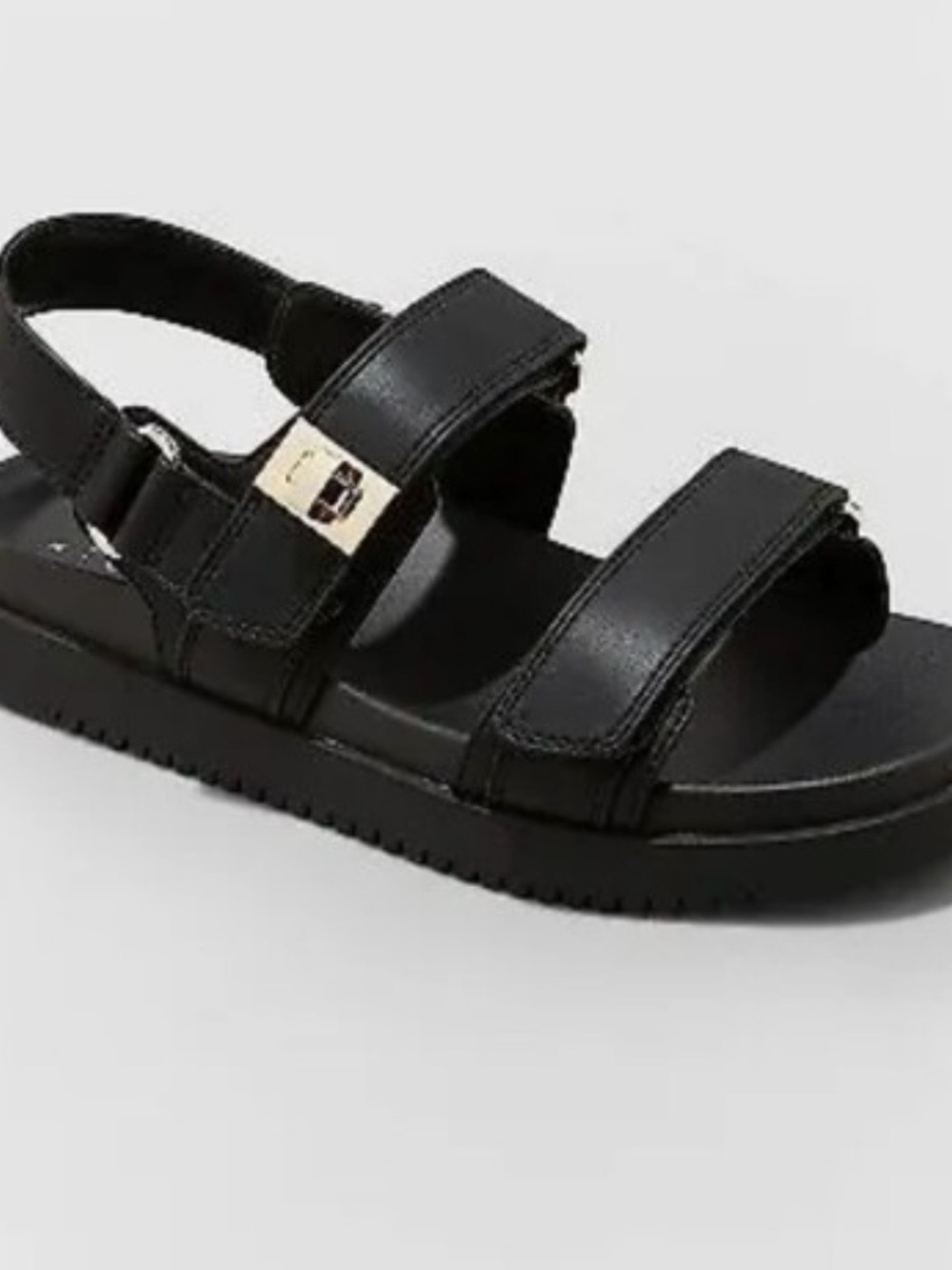A New Day Woman’s Black Adjustable Double-Strap Sandals
